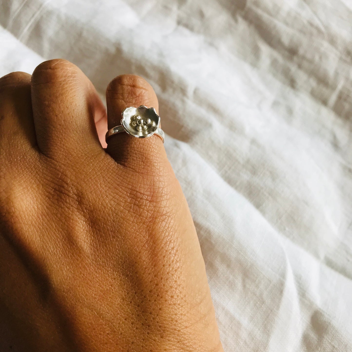 Flower pinky ring