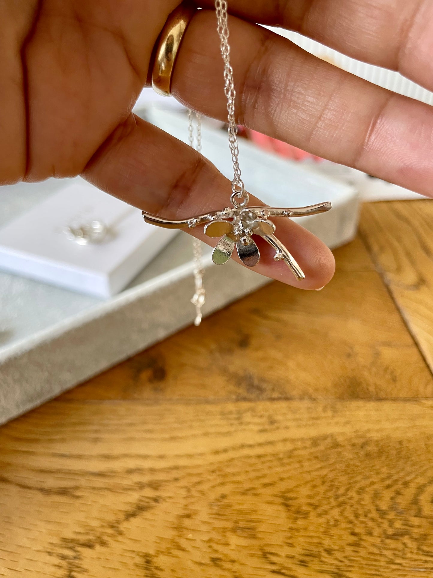 Flower branch necklace